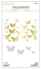 Spellbinders Fluttering By Glimmer Hot Foil Plate & Die Set from the Stylish Ovals Collection