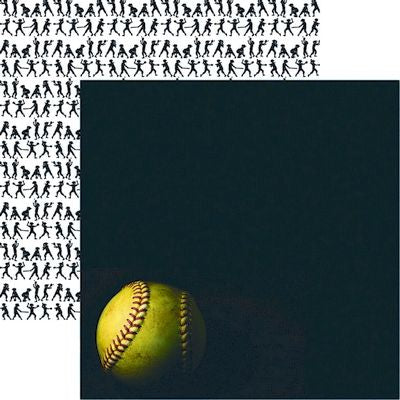 Reminisce Game Day Softball: Softball DS Paper (1 Sheet)