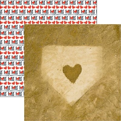 Reminisce Game Day Softball: Home Plate L DS Paper (1 Sheet)