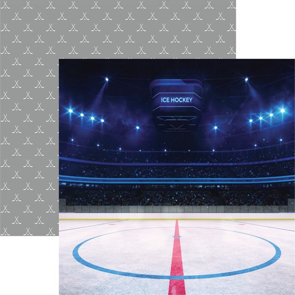 Reminisce Game Day Hockey: Faceoff DS Pap DS Paper (1 Sheet)