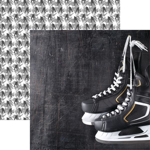 Reminisce Game Day Hockey: Skates DS Pape DS Paper (1 Sheet)
