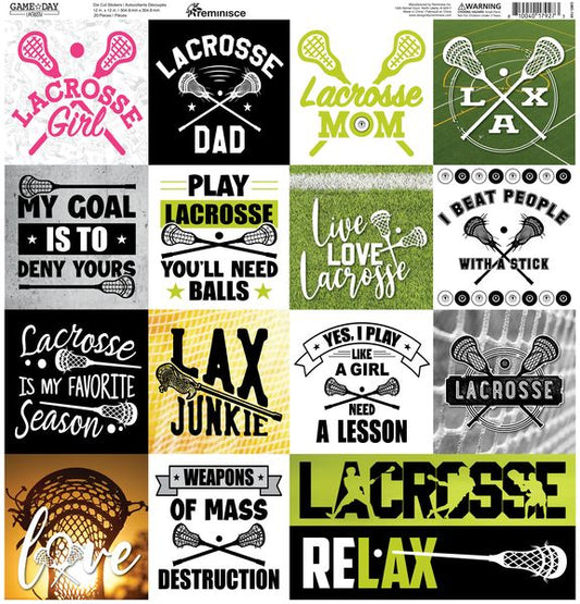 Reminisce Game day LaCrosse 12X12 Sticker