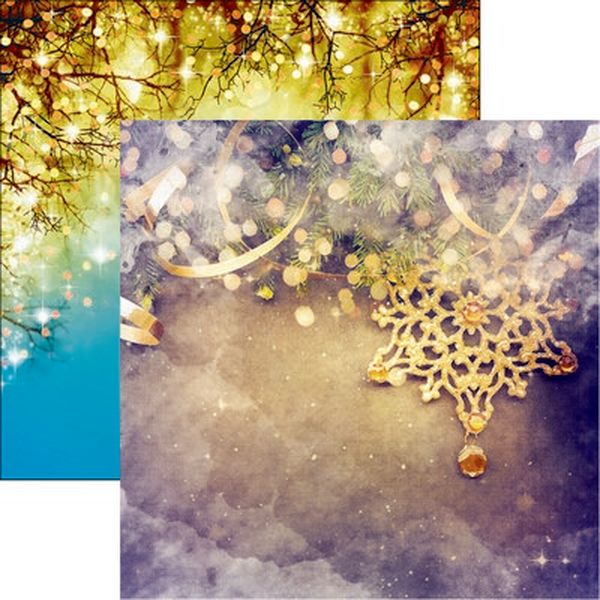 Reminisce Gold Christmas: Golden Christma DS Paper (1 Sheet)