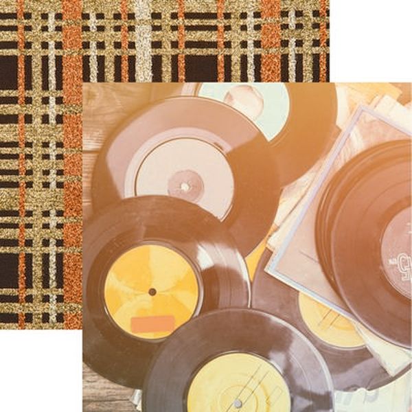 Reminisce Good Vibes: Retro Vinyl Records DS Paper (1 Sheet)