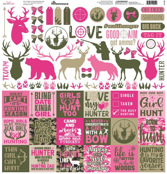 Reminisce Girls Who Hunt12x12 Sticker
