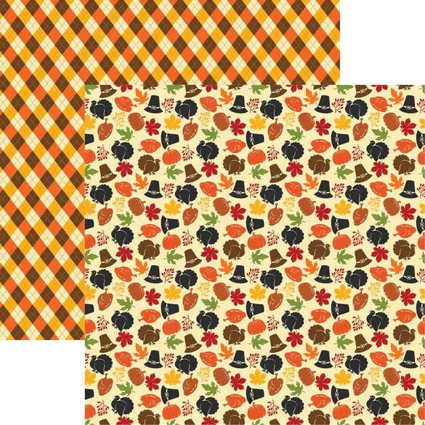 Reminisce Happy Fall: Thanksgiving Feast DS Paper (1 Sheet)
