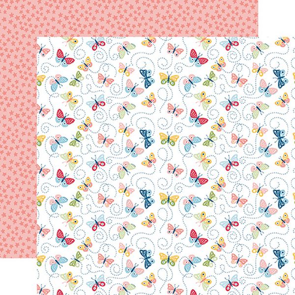 Echo Park Have a Great Summer Best Life Butterflies DS Paper (1 Sheet)