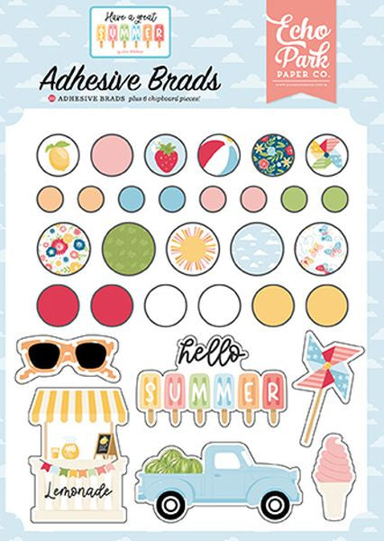 Echo Park  Have A Great Summer Adhesive Brads