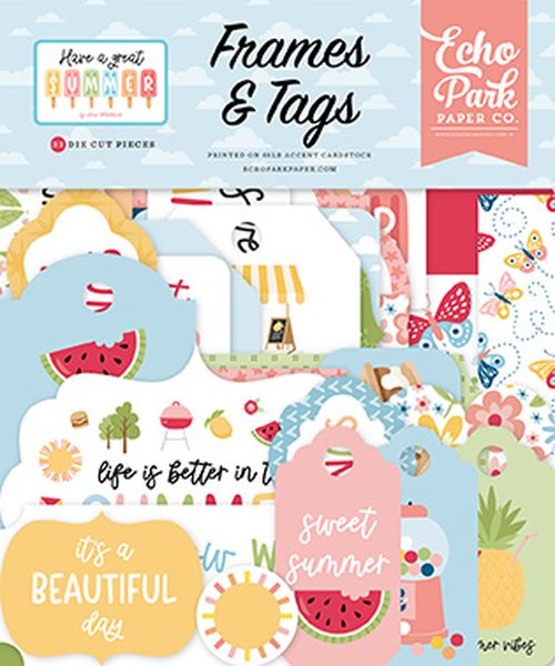 Echo Park  Have A Great Summer Frames & Tags