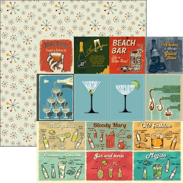 Reminisce Happy Hour: Cocktails & Dreams DS Paper (1 Sheet)