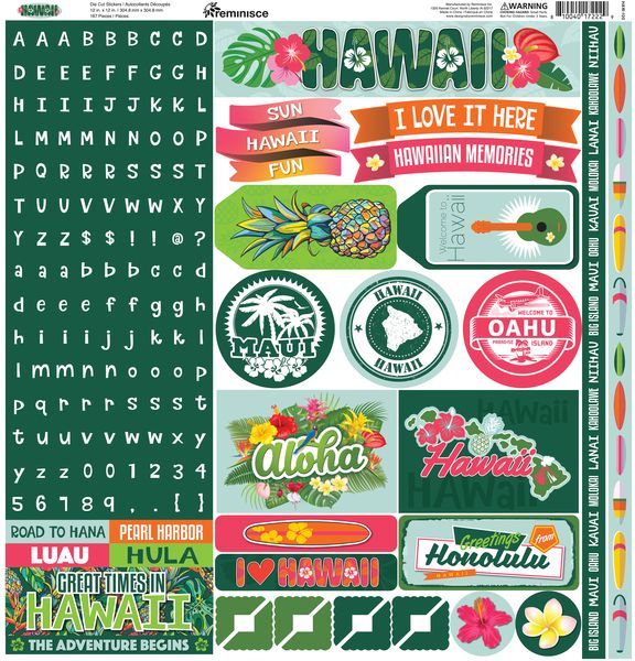 Reminisce Hawaii 12x12 Elements Sticker