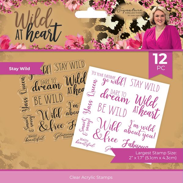 Crafter's Companion Sara Signature Wild At Heart: Stay Wild Stamp Set
