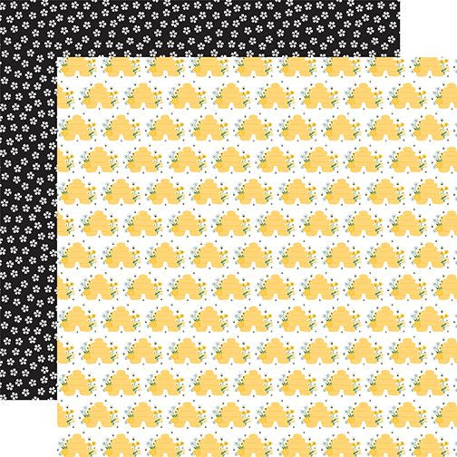 Happy As Can Bee Sweet Honey Beehives 12x12 DS Patterned Paper (1 Sheet)