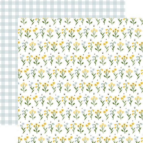 Happy As Can Bee Sunny Day Stems 12x12 DS Patterned Paper (1 Sheet)
