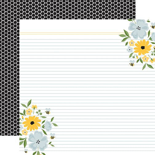 Happy As Can Bee Make A Note 12x12 DS Patterned Paper (1 Sheet)