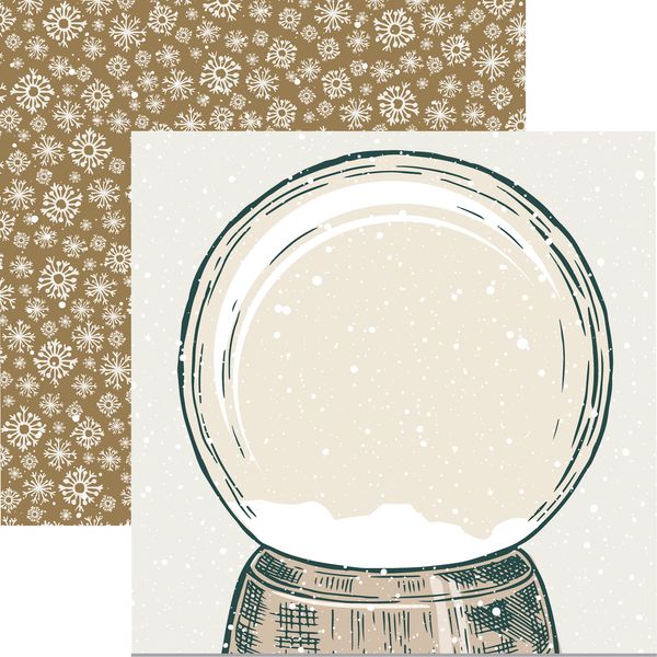 Reminisce Holiday Cheer: Snow Globe DS Paper (1 Sheet)