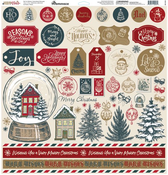 Reminisce Holiday Cheer12x12 Sticker