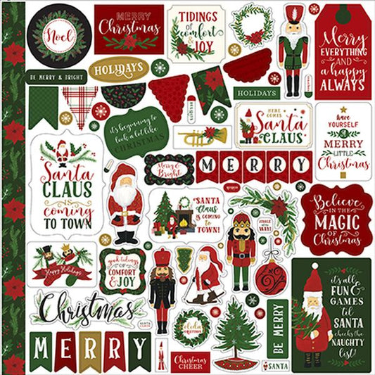 Here Comes Santa Claus Element Stickers