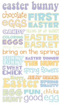 Reminisce Happy Easter Phrases Rub On