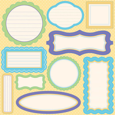 Reminisce Happy Easter Frames Diecut Stickers
