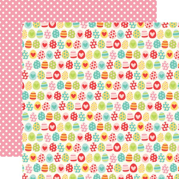 Echo Park Happy Easter: Easter Eggs 12x12 DS Paper (1 Sheet)