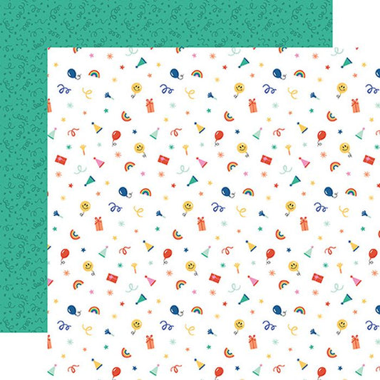 Echo Park - Hip Hip Hooray Let's Party Supplies 12x12 DS Patterned Paper (1 Sheet)