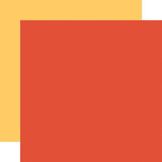 Echo Park - Hip Hip Hooray Red / Yellow 12x12 Coordinating Solid Paper (1 Sheet)
