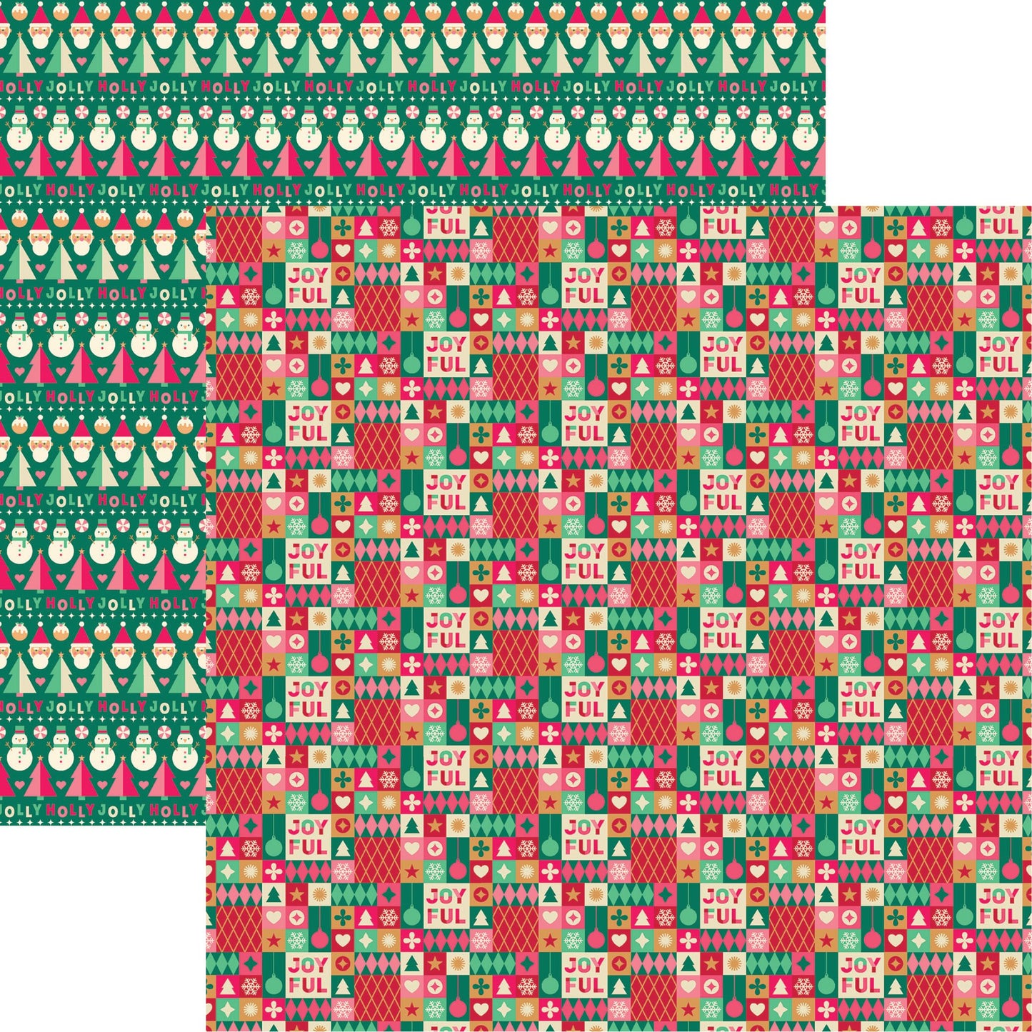 Reminisce Holly Jolly: Joyful DS Paper (1 Sheet)