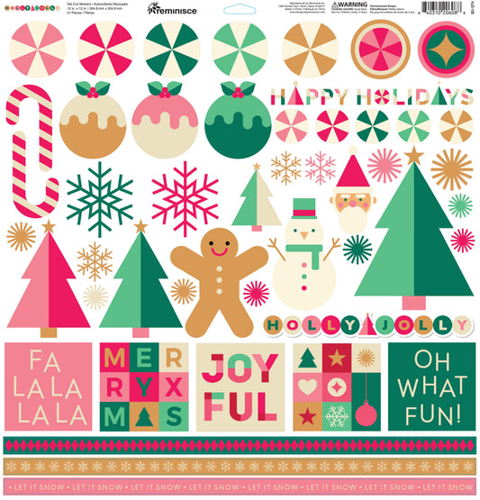 Reminisce Holly Jolly 12X12 Sticker