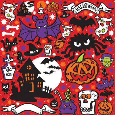 Reminisce DISC - Halloween Party: Red Background Stickers