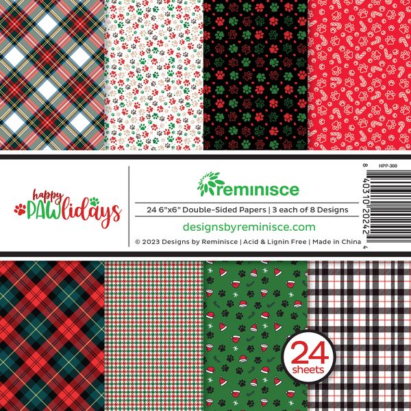 Reminisce Happy Pawlidays 6x6 Pad