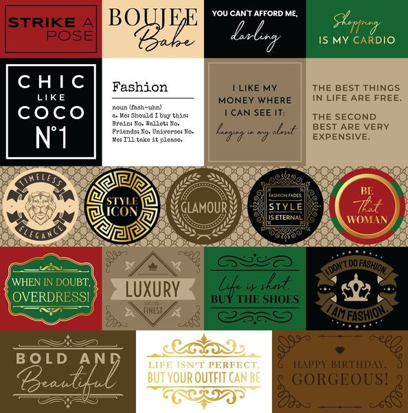 Reminisce High Society 12x12 Sticker