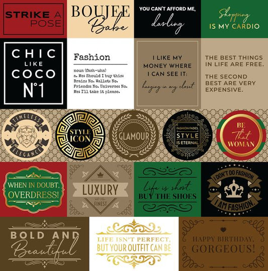 Reminisce High Society 12x12 Sticker