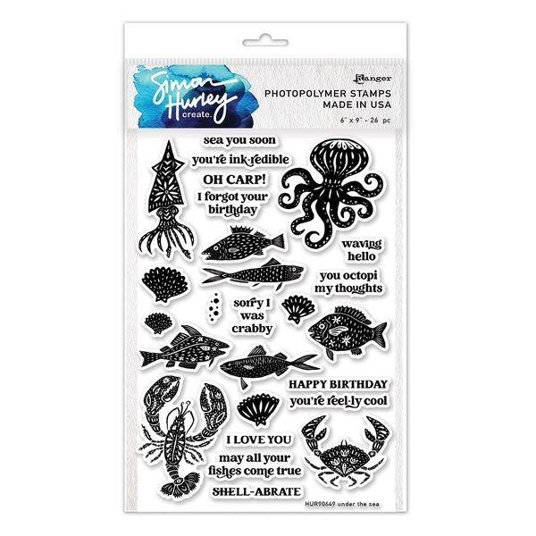 Simon Hurley Under The Sea 6"X9" Clear Stamps