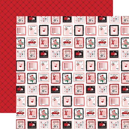 Hello Valentine Love Letter Stamps