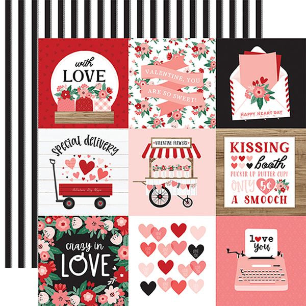 Hello Valentine 4 x4 Journaling card