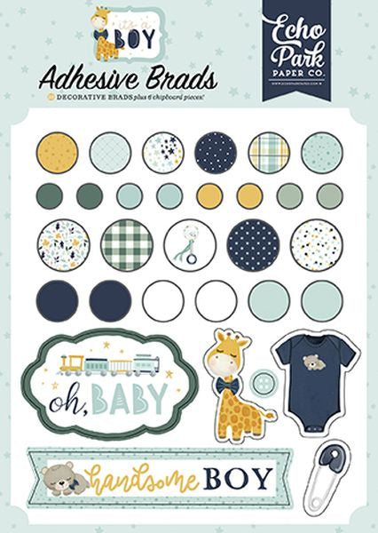 DISC - Itâ€™s A Boy Adhesive Brads