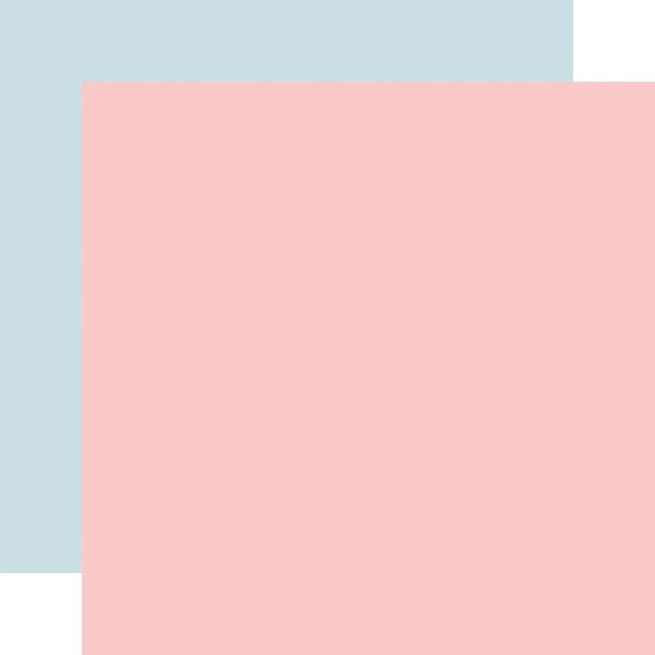 Echo Park In Full Bloom: Pink / Lt. Blue 12x12 Coordinating Solid Paper