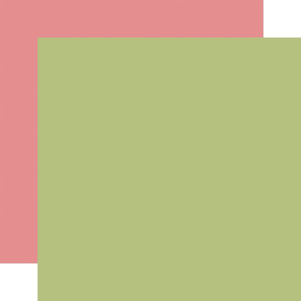 Echo Park In Full Bloom: Green / Dk. Pink 12x12 Coordinating Solid Paper