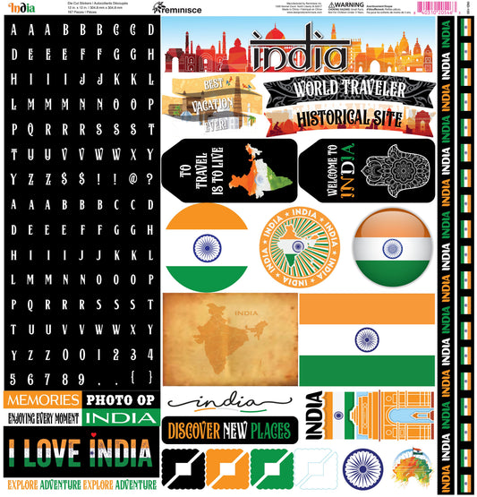 Reminisce India 12x12 Sticker