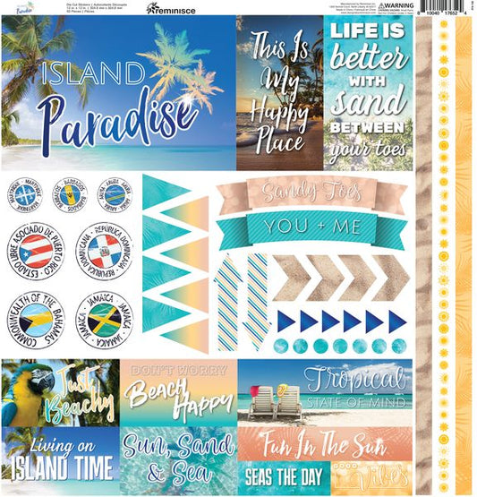 Reminisce Island Paradise 12X12 Sticker
