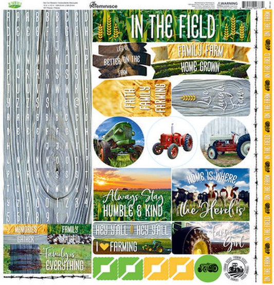 Reminisce In the FIeld 12X12 Alpha Stickers