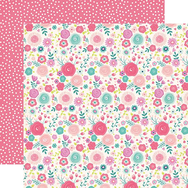 Echo Park Imagine That Girl Fancy Floral 12x12 DS Paper (1 Sheet)