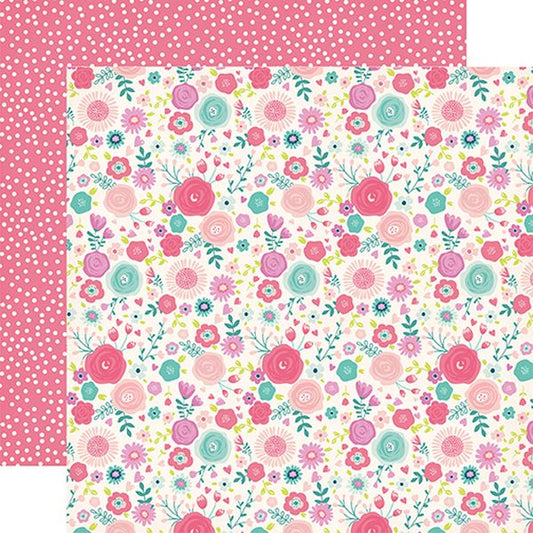 Echo Park - Imagine That- Fancy Floral- 12x12 Paper