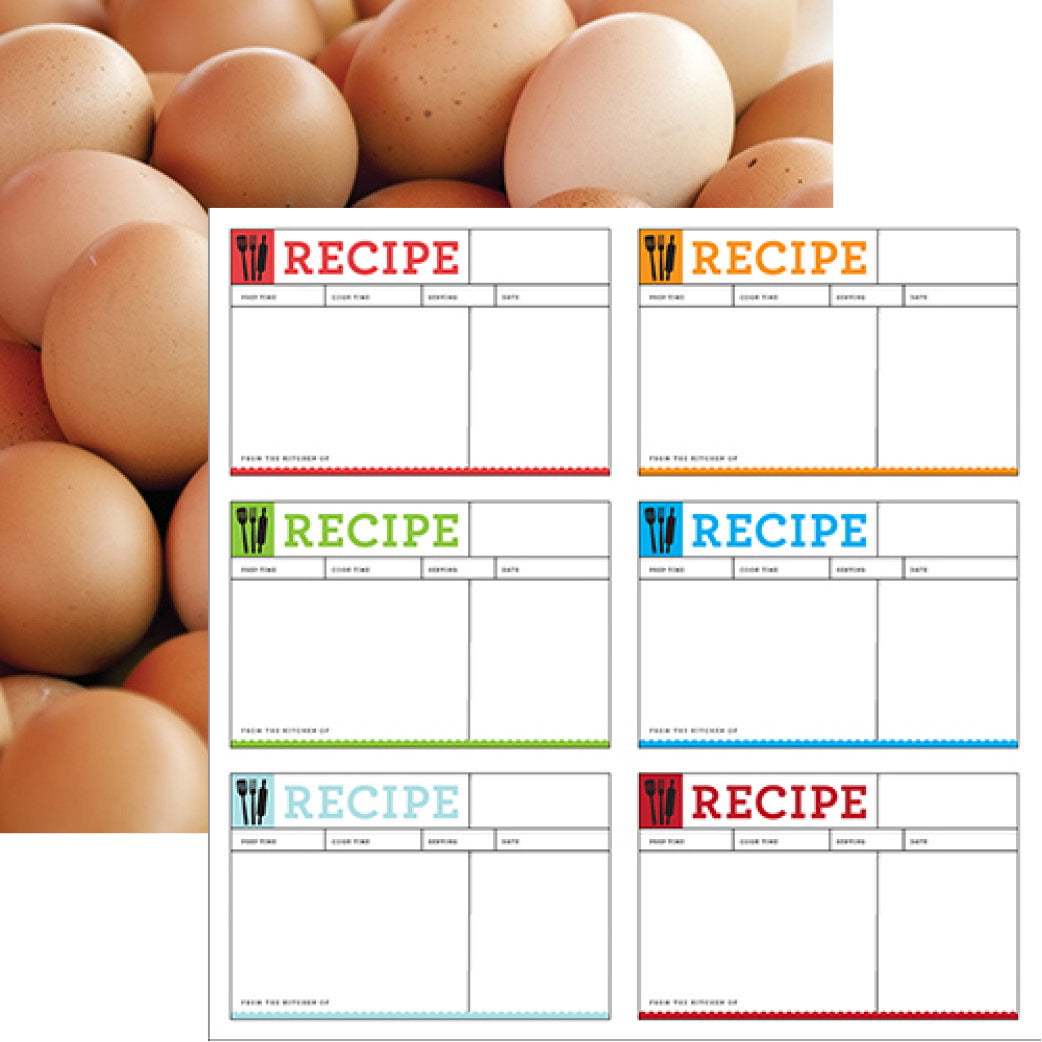Reminisce In the Kitchen: Recipe Cards Pa DS Paper (1 Sheet)