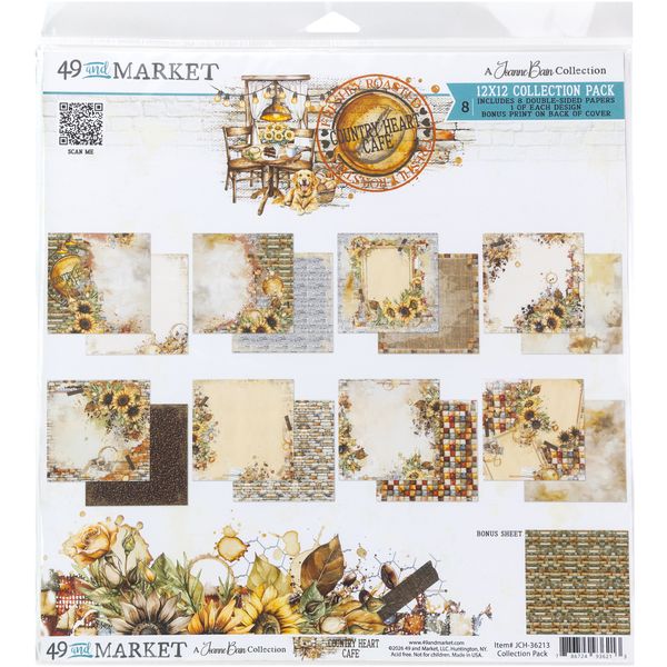 49 And Market Country Heart Café 12"X12" Collection Pack