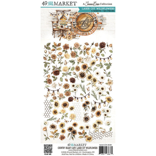 49 And Market Laser Cut Wildflowers-Country Heart Cafe