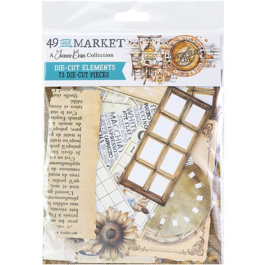 49 And Market Country Heart Café Die-Cut Elements