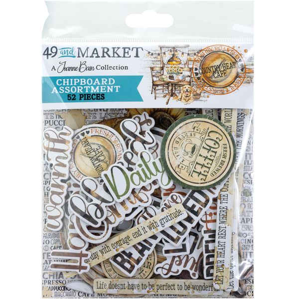 49 And Market Country Heart Café Chipboard Assortment
