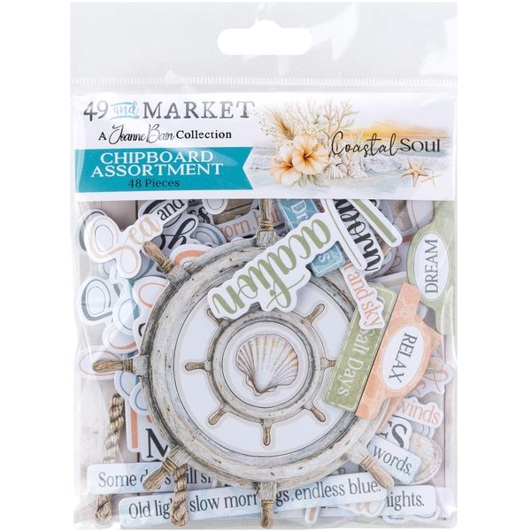 49 And Market Coastal Soul Chipboard Assortment